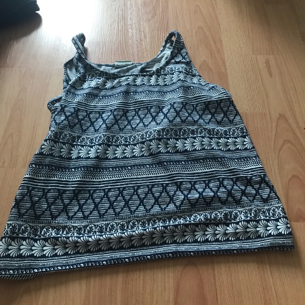 Blue tank with open back